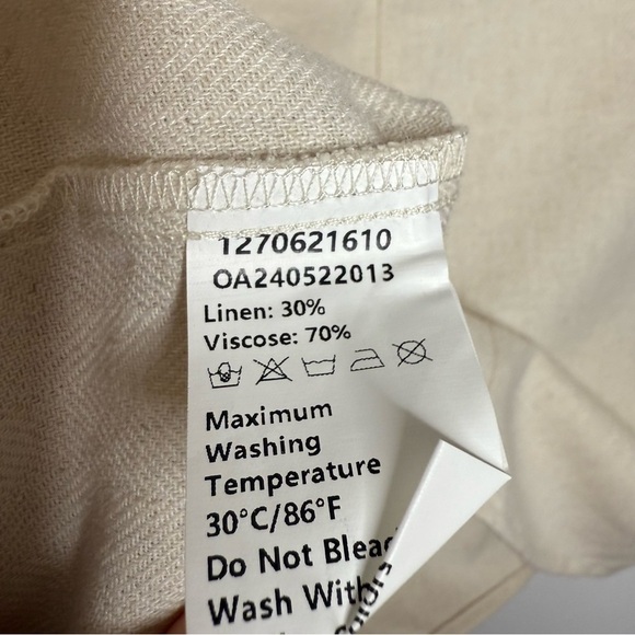 Commense Linen Blends Casual Pants Set Khaki Small NWT - Picture 5 of 16